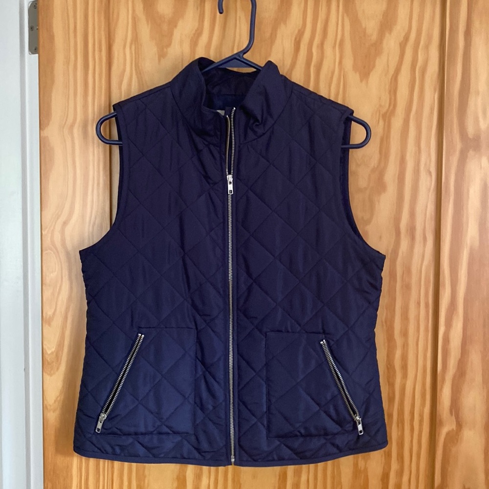 Ann Taylor Loft Navy Blue Puffer/quilted Vest Size Medium